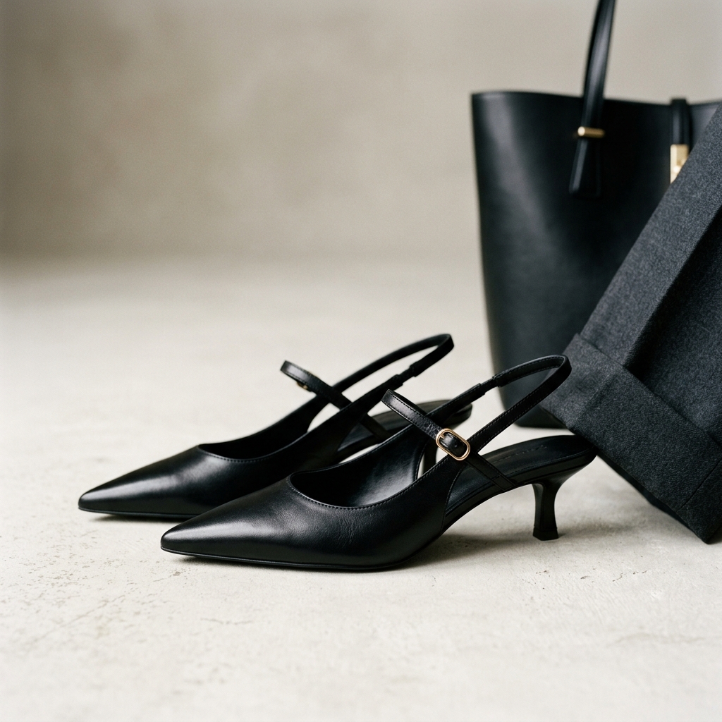 Leather Kitten Heels